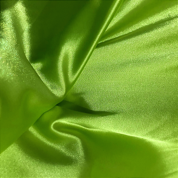 Cetim Com Elastano - Verde Lima - 1,50m de Largura