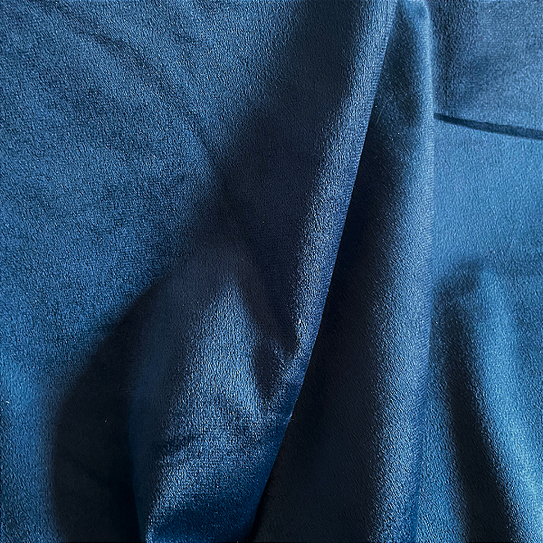 Tecido Suede Light - Azul Escuro - 1,42m de Largura | Toque de Camurça para Vestuário Moda e Decoração