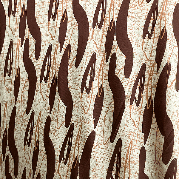 Viscolycra Estampada - Abstrato Marrom