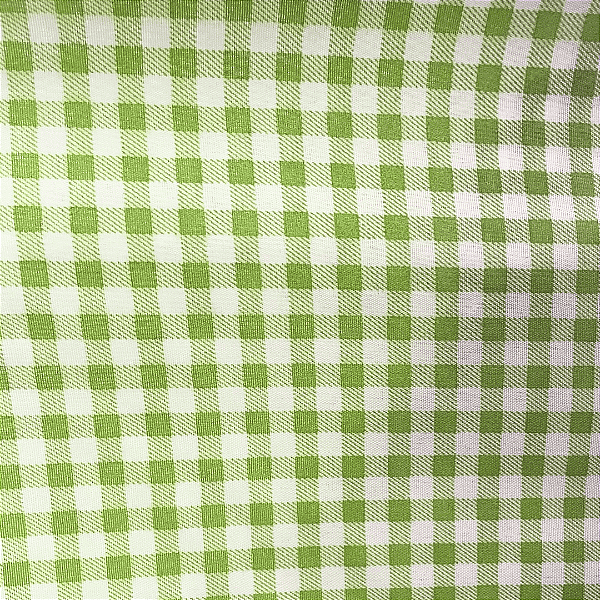 Tricoline Estampado 100% Poliéster - Xadrez Verde Claro 7mm - 1,50m de Largura