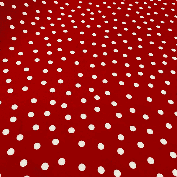 Liganete Estampada - Vermelho Poá Branco - 1,60m de Largura
