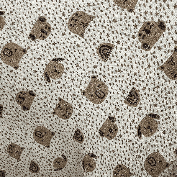 Tecido Atoalhado Estampado 100% Algodão - Cão - 1,82m de Largura | Extra Largo e Super Absorvente