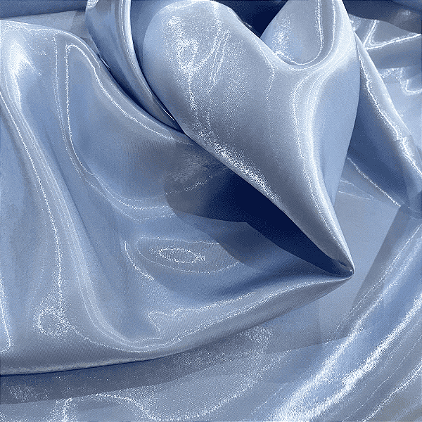 Tecido Zibeline Glow - Azul Claro - 1,50m de Largura | Brilho e Estrutura Sofisticada