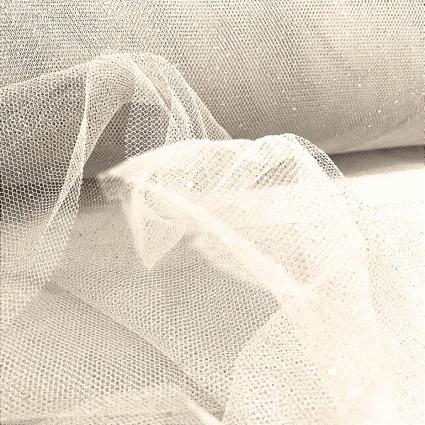 Tule Glitter - Creme - 1,47m de Largura