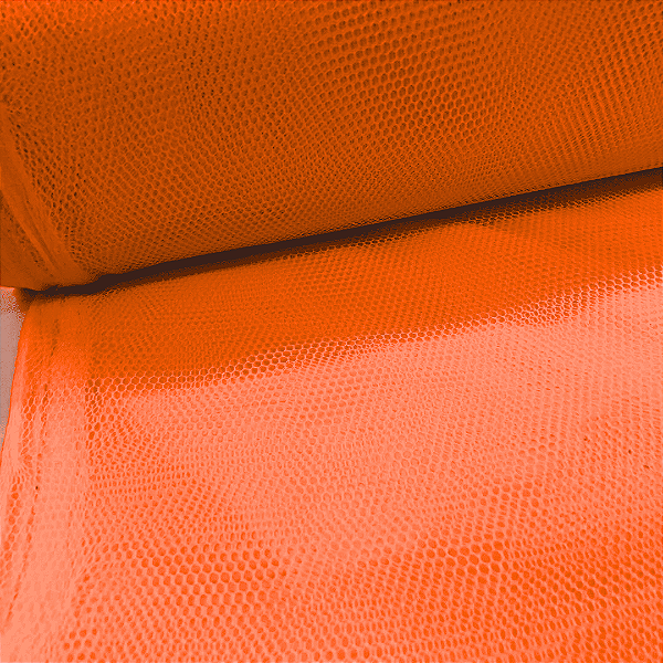 Tecido Filó Tule Para Armação - Laranja - 2,80m de Largura
