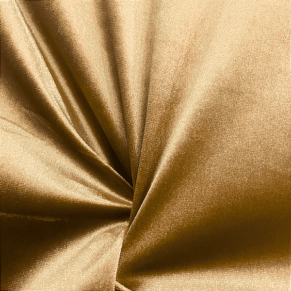 Tecido Veludo Cristal com Elastano - Dourado - 1,50m de Largura | Brilho Intenso e Ajuste Perfeito