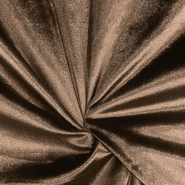 Tecido Veludo Cristal com Elastano - Marrom Claro - 1,50m de Largura | Brilho Intenso e Ajuste Perfeito