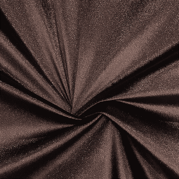 Tecido Veludo Cristal com Elastano - Marrom - 1,50m de Largura | Brilho Intenso e Ajuste Perfeito