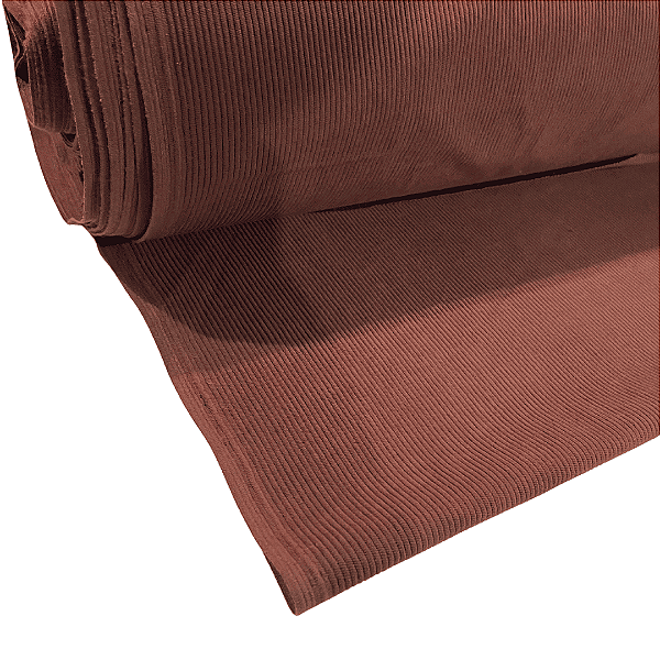 Tecido Veludo Cotelê com Elastano - Marrom Caramelo - 1,50m de Largura | Estrutura, Conforto e Estilo Retrô-Chic