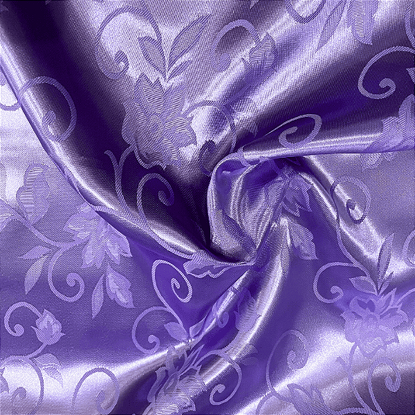 Jacquard Satin - Lilás - 1,50m de Largura | Brilho Discreto e Textura para Decoração