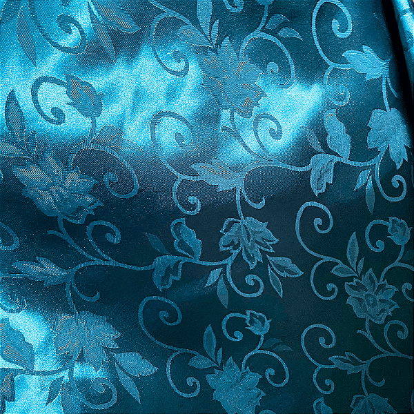 Jacquard Satin - Petróleo - 1,50m de Largura | Brilho Discreto e Textura para Decoração