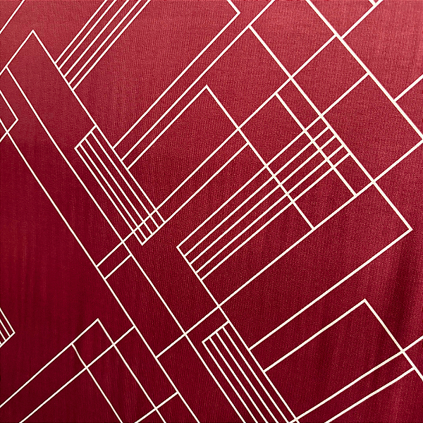Viscolycra Estampada - Linhas Bordô - 1,80m de Largura