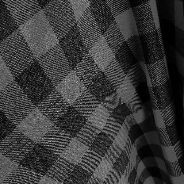 Flanela Xadrez Cachá - Cinza e Preto