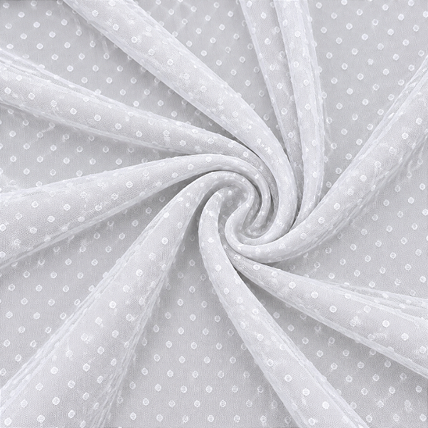 Tule Poá 5mm - Branco - 1,50m de Largura