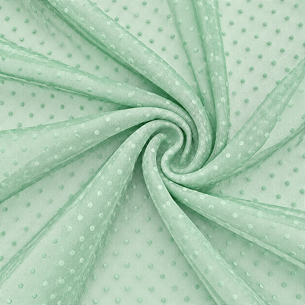 Tule Poá 5mm - Verde Menta - 1,50m de Largura