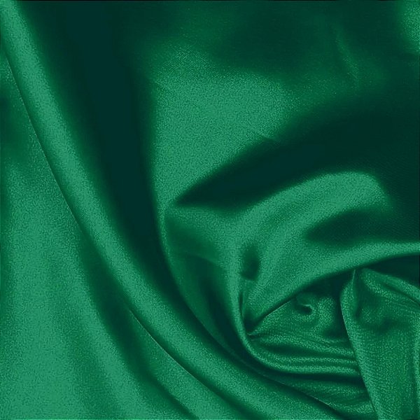 Cetim Com Elastano - Verde Esmeralda - 1,50m de Largura