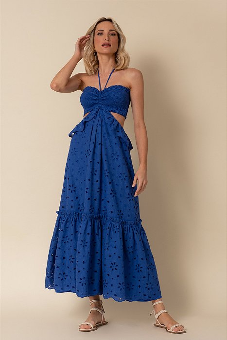 VESTIDO BETÂNIA DE LAISE - AZUL