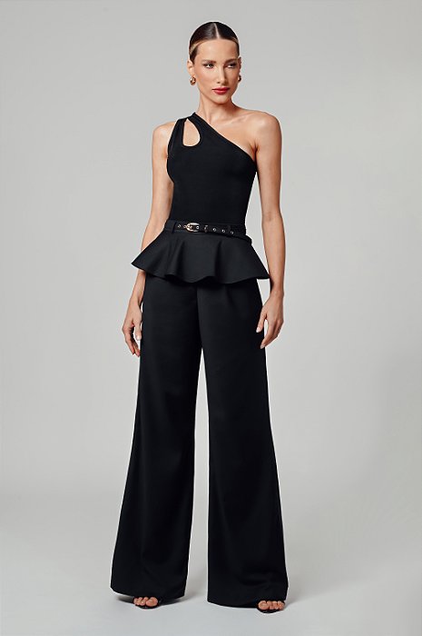 PANTALONA PEPLUM - PRETO