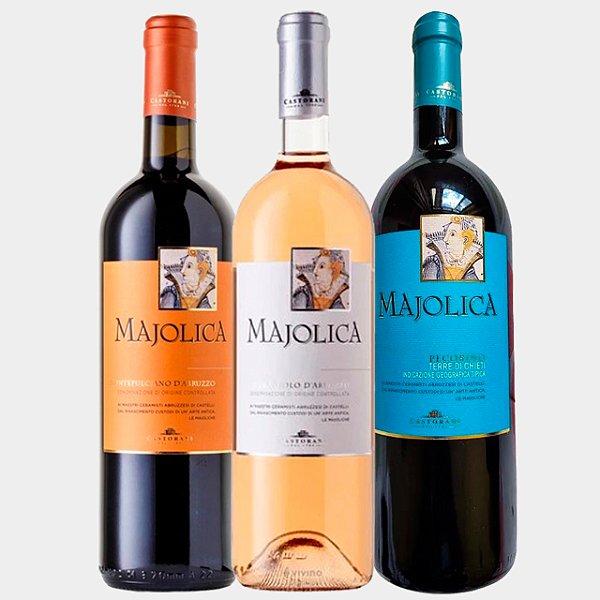 Série 3 Majolica's Tinto, Rosé e Branco - Kit 2