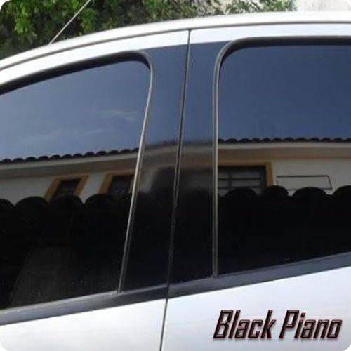 Adesivo Coluna de Carro PRETO BLACK PIANO