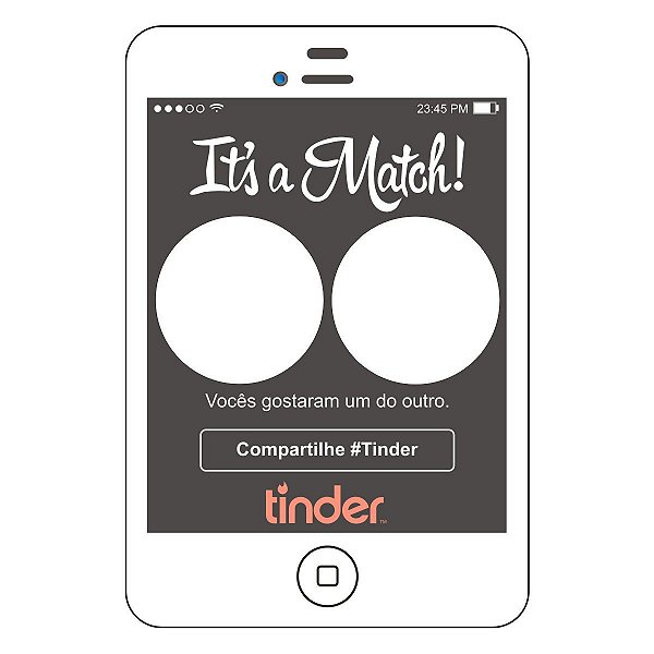 Adesivo Moldura Tinder - It´s a Match!