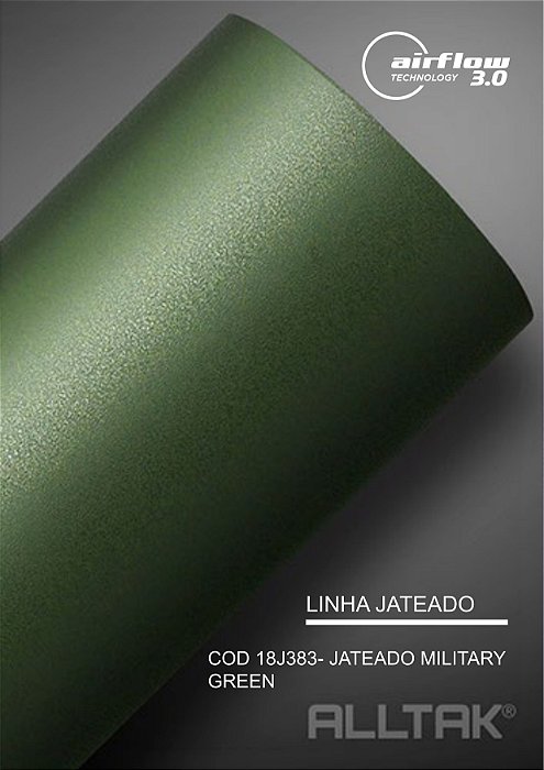 Adesivo Envelopamento Jateado Military Green - ( Largura Do Rolo - 1,38m ) - VENDA POR METRO