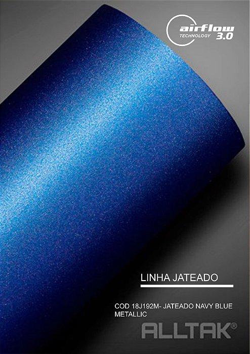 Adesivo Envelopamento Jateado Navy Blue Metallic - ( Largura Do Rolo - 1,38m ) - VENDA POR METRO