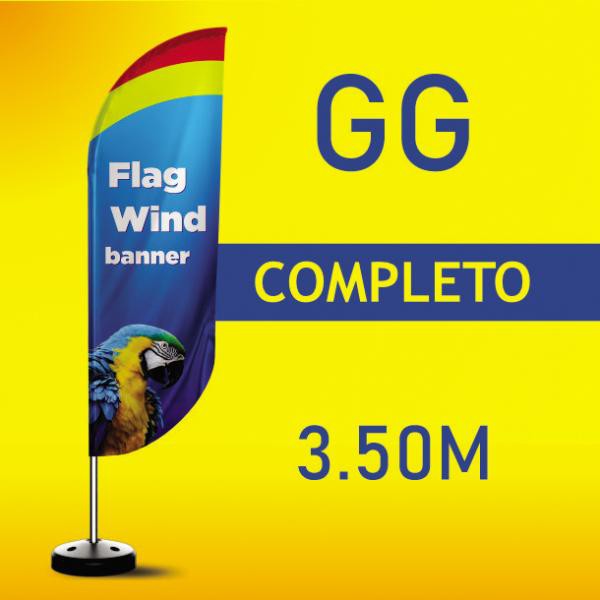 Wind Banner - GG  -  ( Montado 3.5m x 0.65m )