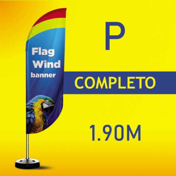 Wind Banner - P -  ( Montado 1.90m x 0.65m )