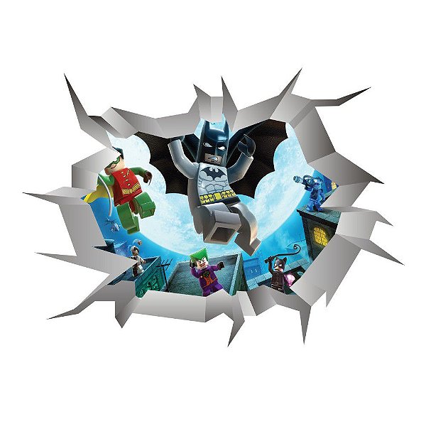 Adesivo Buraco 3D LEGO BATMAN