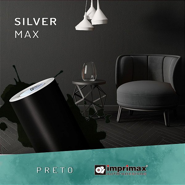 Adesivo Silver MAX Preto Fosco (Largura 1,22m) - VENDA POR METRO