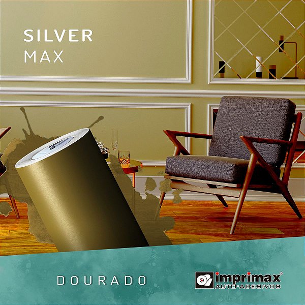 Adesivo Silver MAX Dourado Fosco (Largura 1,22m) - VENDA POR METRO