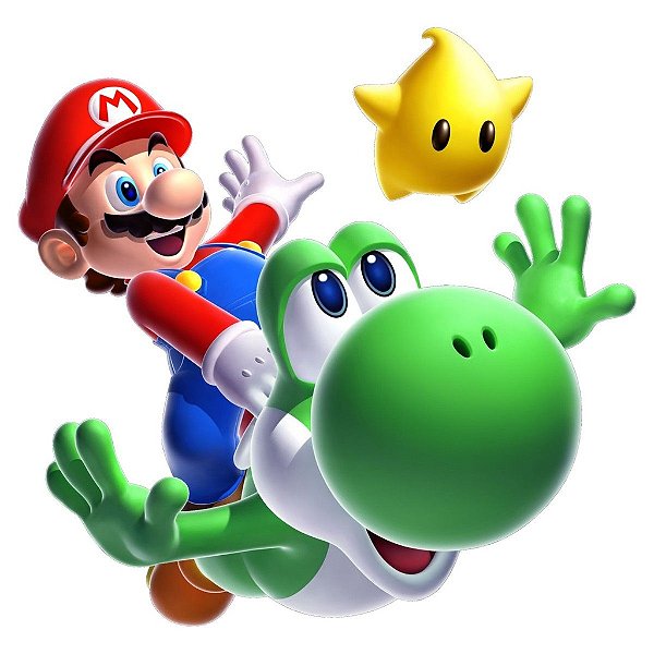 Adesivo Recortado - Super Mario Bros e Yoshi 2