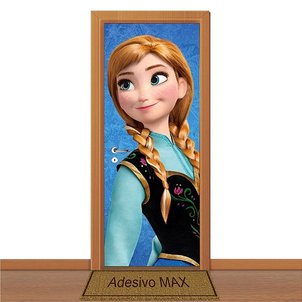 Adesivo de Porta - Frozen Anna 3