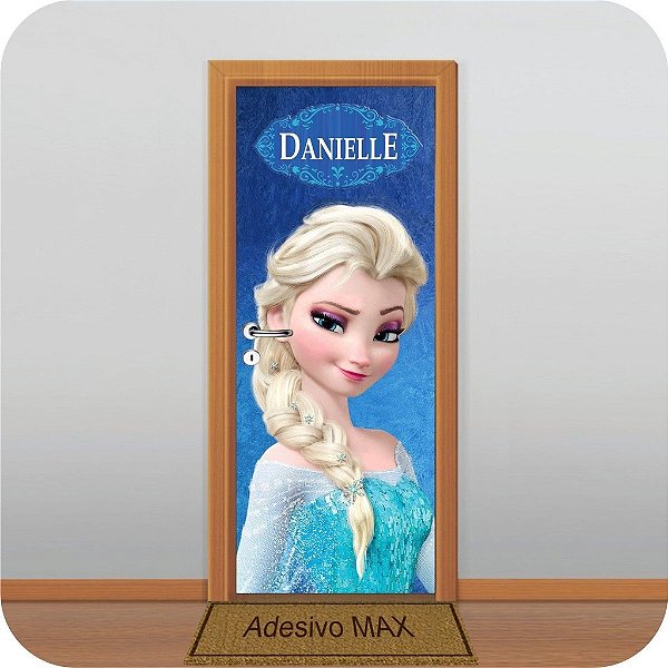 Adesivo de Porta Frozen Elsa PERSONALIZADO