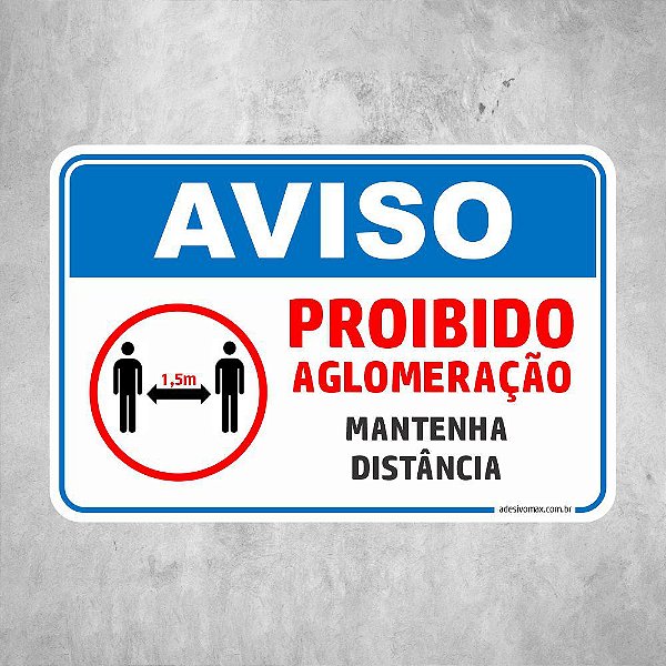 Proibido Aglomeração COVID 19