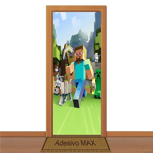 Adesivo de Porta - Minecraft Mania