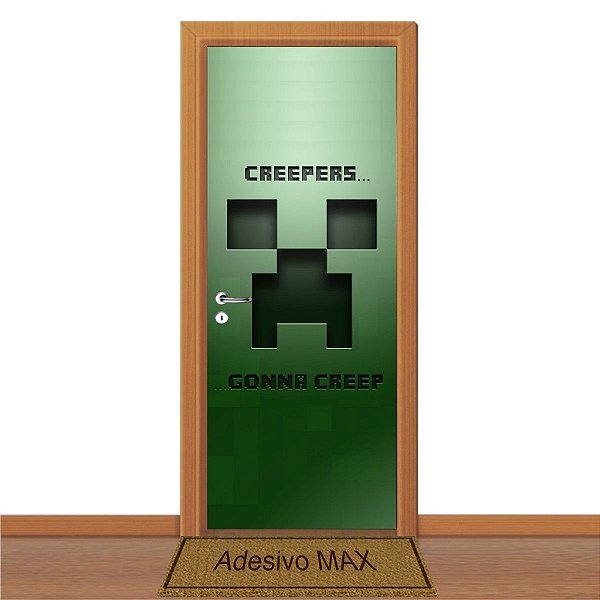 Adesivo de Porta - Minecraft Gonna Creeper