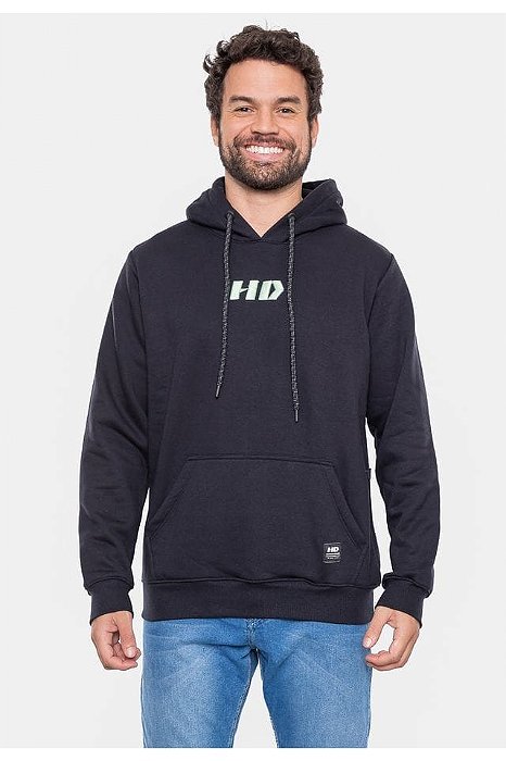 Moletom HD Canguru Preto