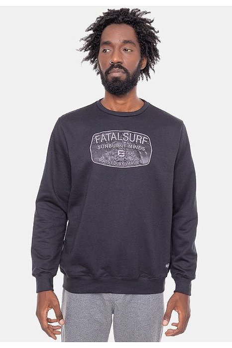 Moletom Fatal Gola Careca Mind Preto