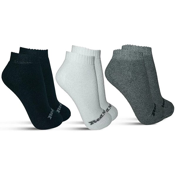Kit 3 Pares Meia Sapatilha Red Nose
