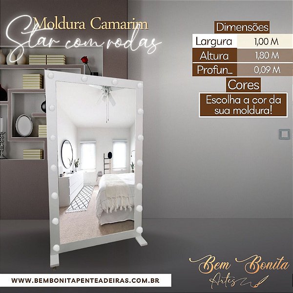 Espelho Camarim Star com Rodas