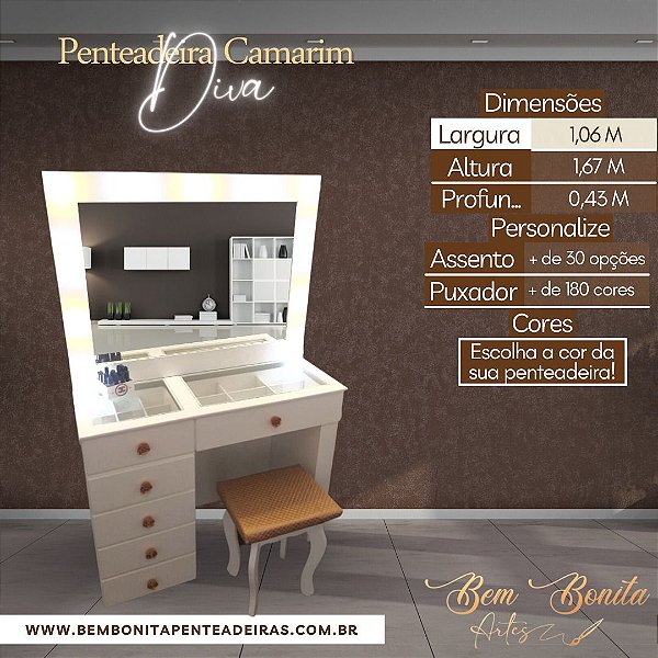 Penteadeira Camarim Diva