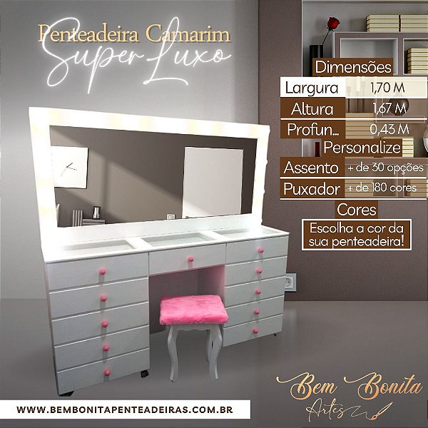 Penteadeira Camarim Super Luxo