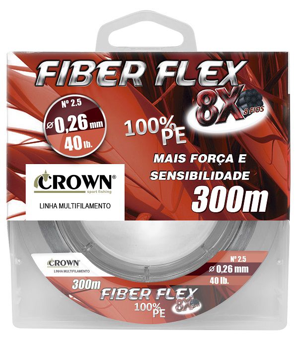 Linha Multi Crown Fiber Flex 8X - 300m
