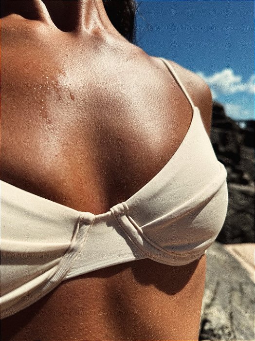 Top Meia-Taça Off White