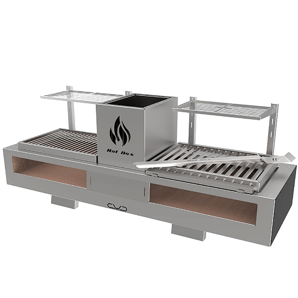 Parrilla Dupla Residencial Bancada 118 x 38cm