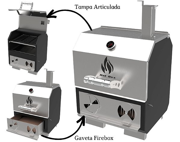 Pit Smoker Hotbox | BANCADA | PRETO