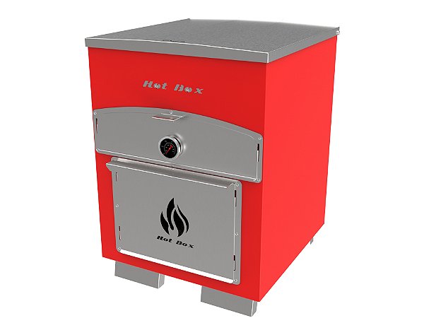 Forno de Pizza e Churrasqueira 2 EM 1 - VERMELHO - BANCADA