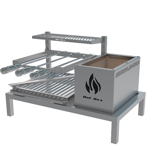 Parrilla Residencial Premium INOX 304- Alvenaria 74x45